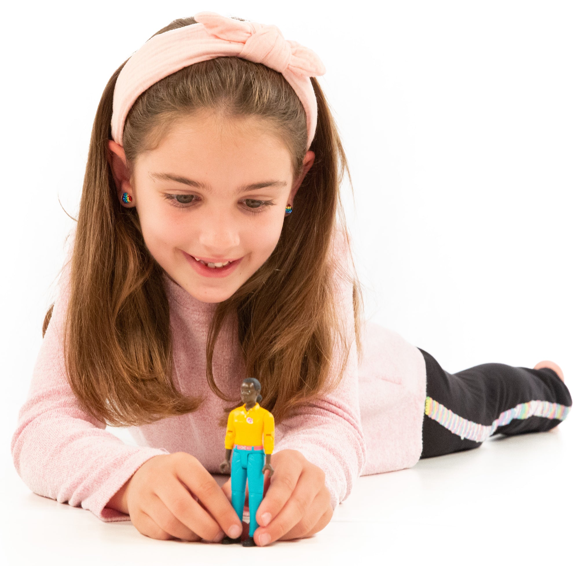 Bruder 60404 Woman with Dark Skin Tone and Turquoise Pants 6.6.6