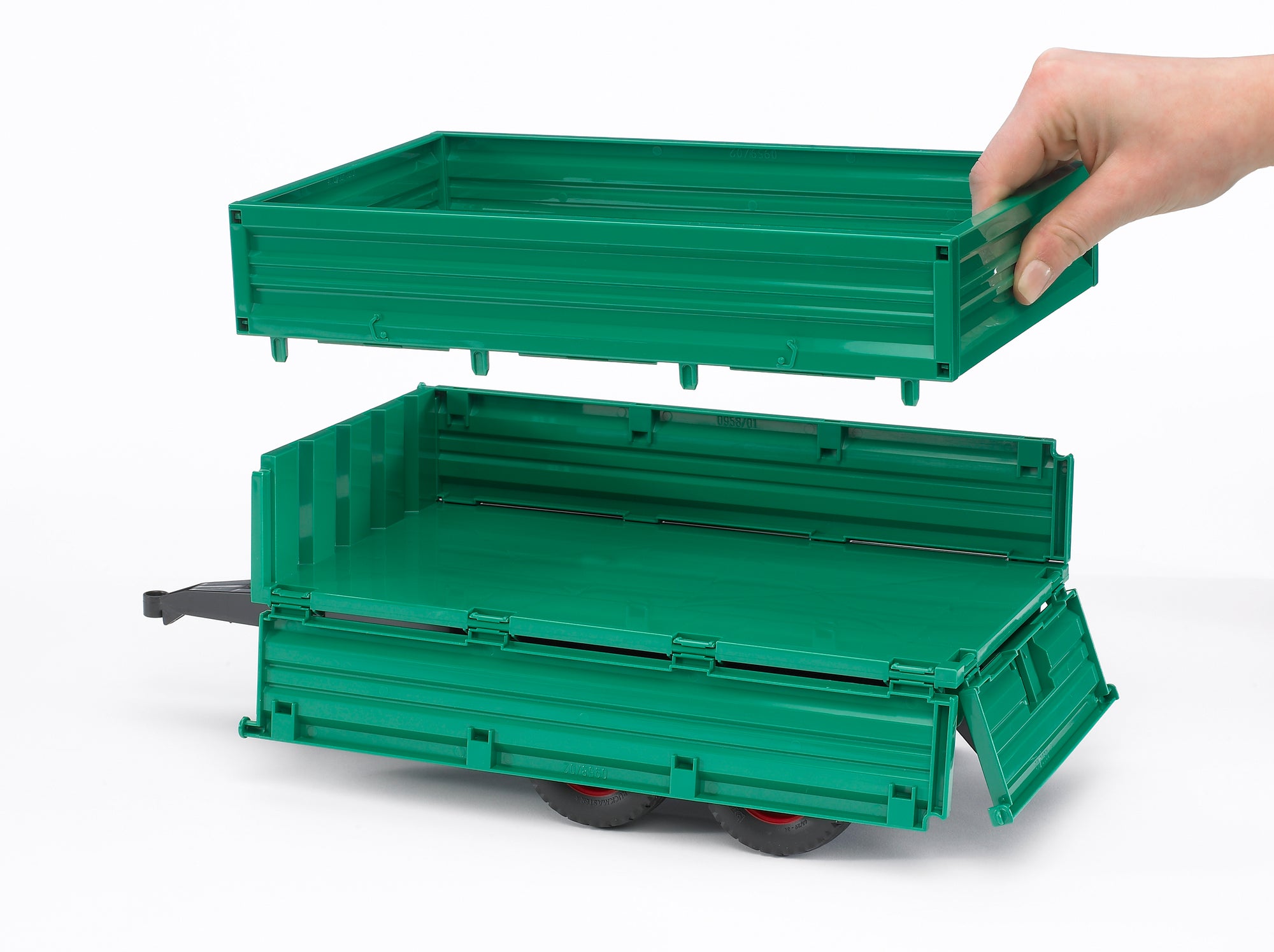 Bruder 02010 Tandem Axle Tipping Trailer with Removable Top 18.10.10