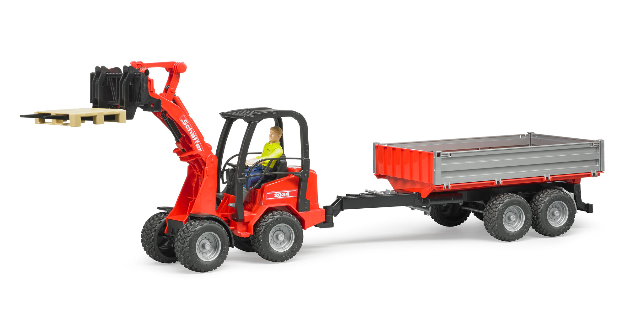 Bruder 02191 Schaeffer Compact Loader 2034 with Figure and Accessories 18.10.10