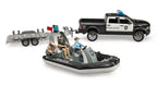 Bruder 02507 Ram 2500 Police Pickup, L+S Module, Trailer with Boat and 2 Figures 20.14.8