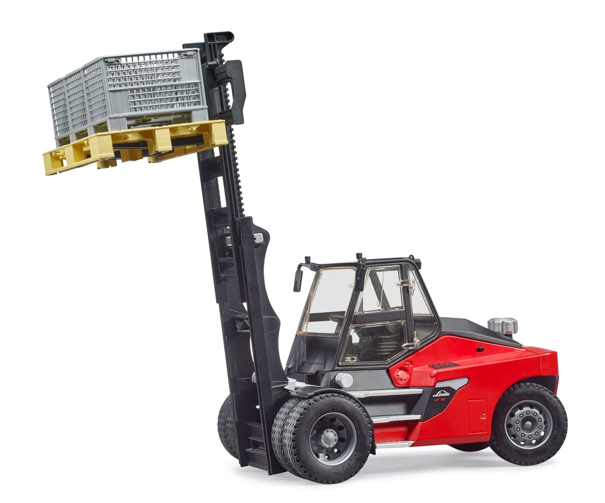 Bruder 02513 Linde HT160 Forklift with Pallet and 3 Pallet Cages 24.12.8