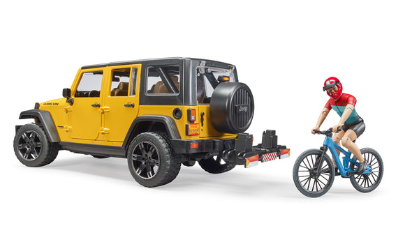 Bruder 02543 Jeep Wrangler Rubicon Unlimited with Mountain Bike and Cyclist 20.12.8 Hover