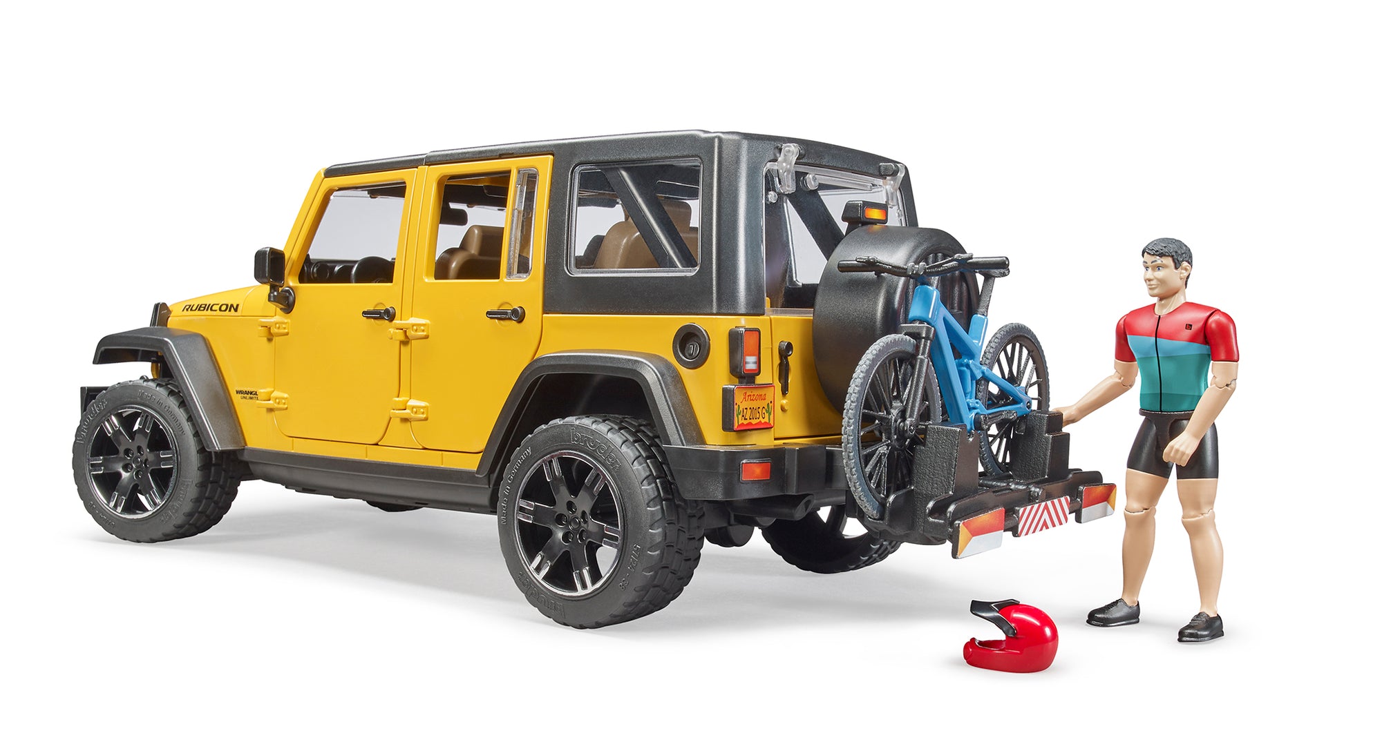 Bruder 02543 Jeep Wrangler Rubicon Unlimited with Mountain Bike and Cyclist 20.12.8