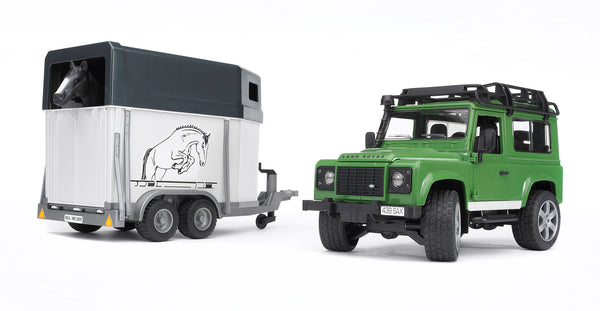 Bruder 02592 Land Rover Defender with Horse Trailer and Horse 26.10.10