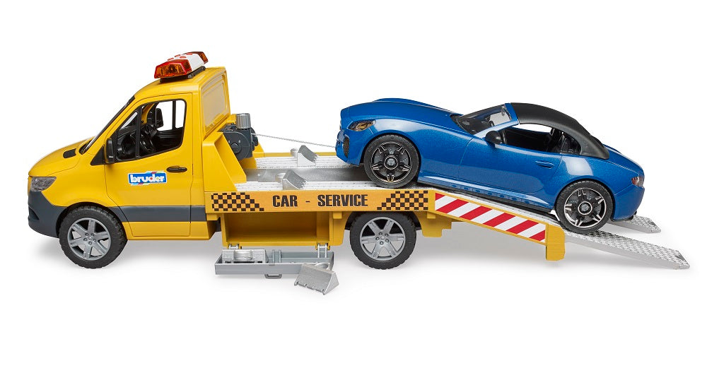 Bruder 02675 MB Sprinter Tow Truck w/ Bruder Roaster, Light