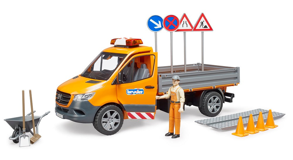 Bruder 02677 MB Sprinter Municipal w/ Light & Sound, Worker