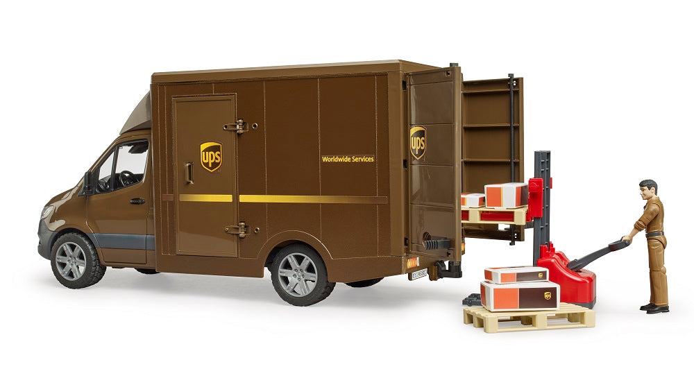 MB Sprinter UPS with driver and accessories – Bruder – Bruder Toy Shop