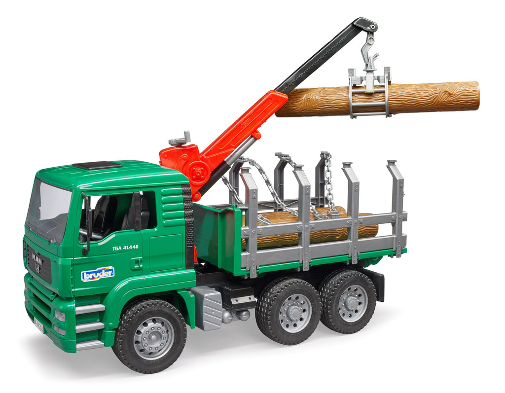 Bruder 02769 Man TGA Timber Transport Truck with Loading Crane and 3 Trunks 20.12.8