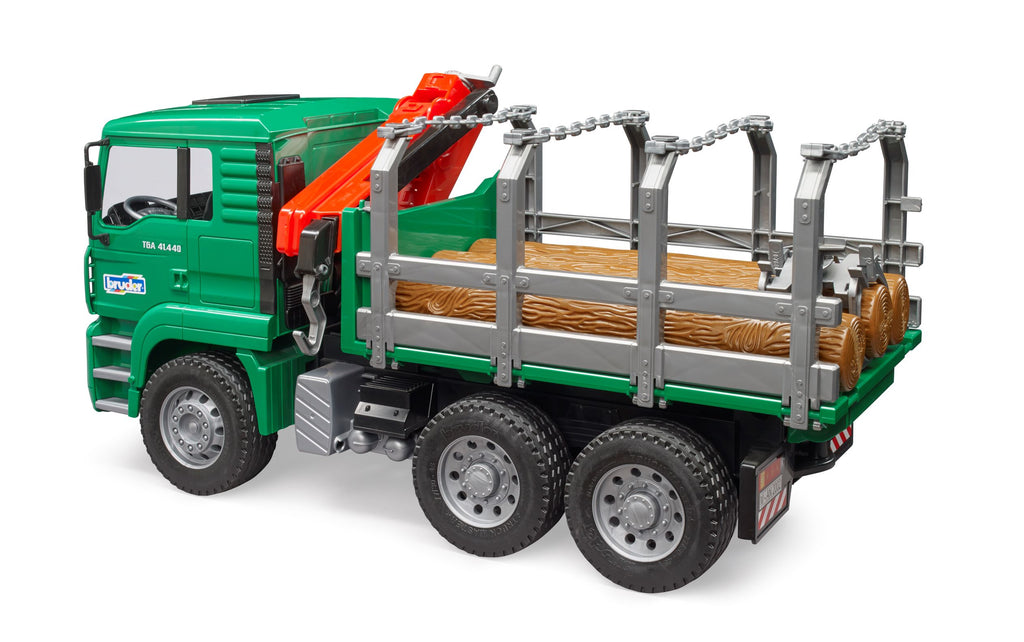 Bruder 02769 Man TGA Timber Transport Truck with Loading Crane and 3 Trunks 20.12.8