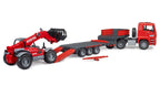 Bruder 02774 Man TGA Low Loader with Manitou Telehandler 35.12.9