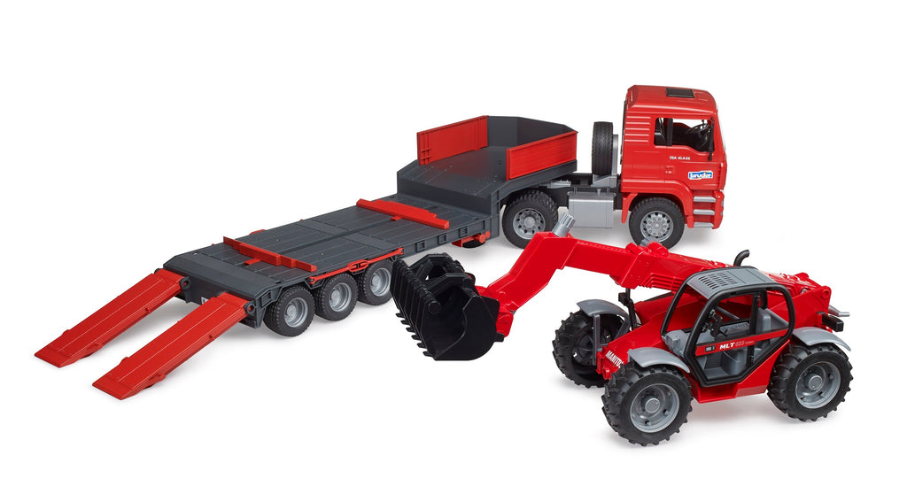 Bruder 02774 Man TGA Low Loader with Manitou Telehandler 35.12.9
