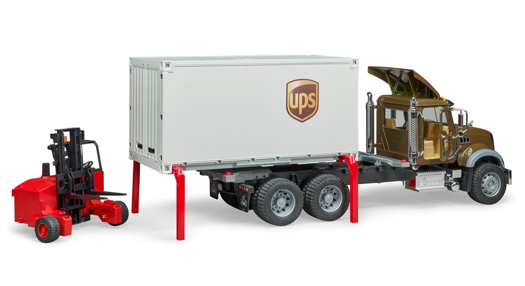 Bruder 02828 Mack Granite UPS Logistics Truck with Truck-Mounted