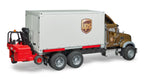 Bruder 02828 Mack Granite UPS Logistics Truck with Truck-Mounted Forklift 28.12.10