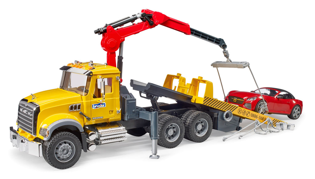 Bruder 02829 Mack Granite Tow Truck with Roadster 28.12.10