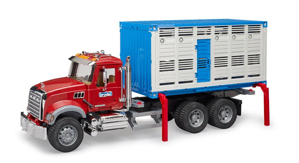Bruder 02830 Mack Granite Cattle Transport Truck with 1 Cattle 28.12.10