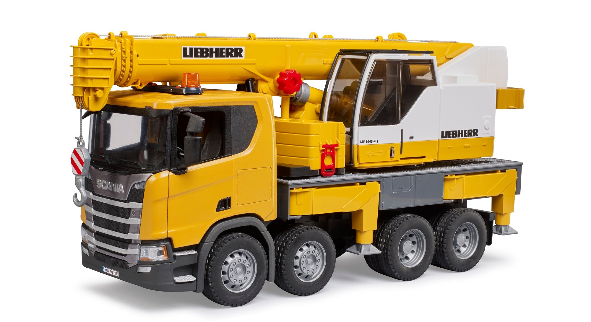 Scania Super 560R Liebherr Crane truck with Light + Sou – Bruder