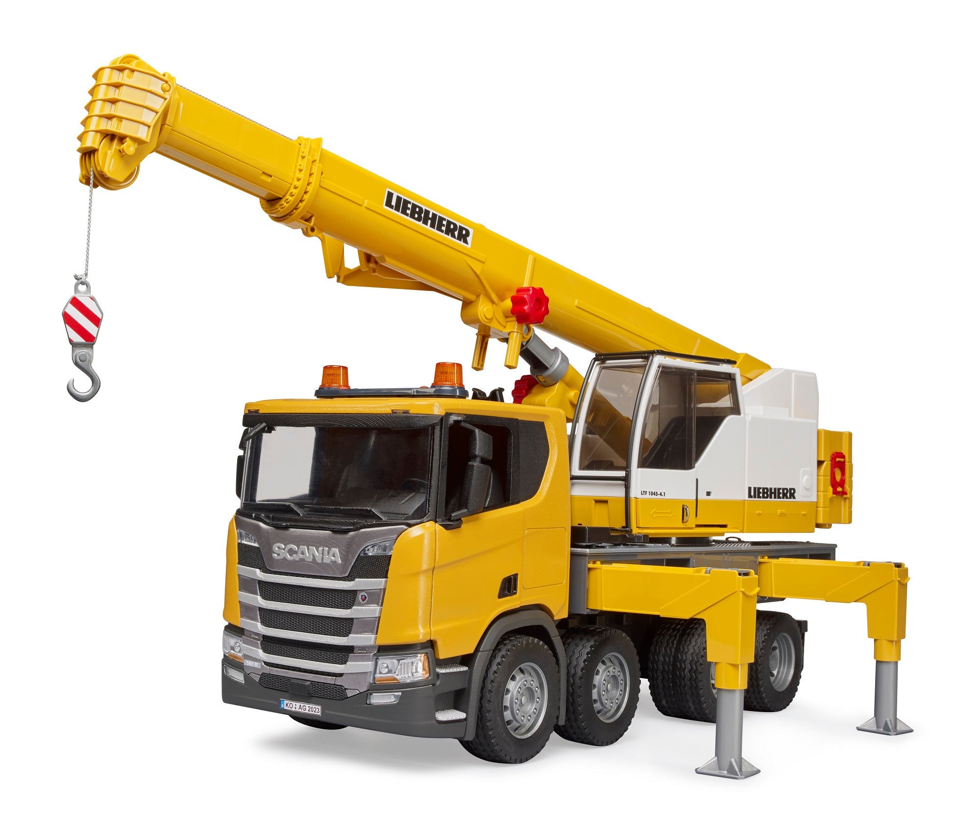 Bruder SCANIA Liebherr クレーン車 クレーントラック Scania Super 560R Liebherr Crane truck with Light + Sou – Bruder