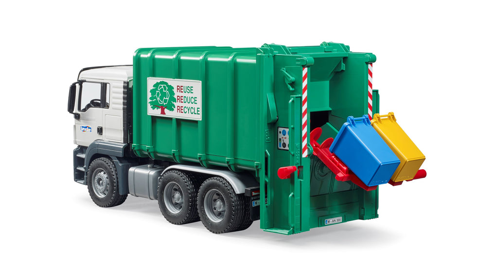 Bruder 03763 Man TGS Rear Loading Garbage Truck (Green) 24.12.8