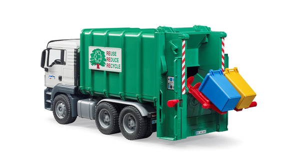 Bruder 03763 Man TGS Rear Loading Garbage Truck (Green) 24.12.8 Hover