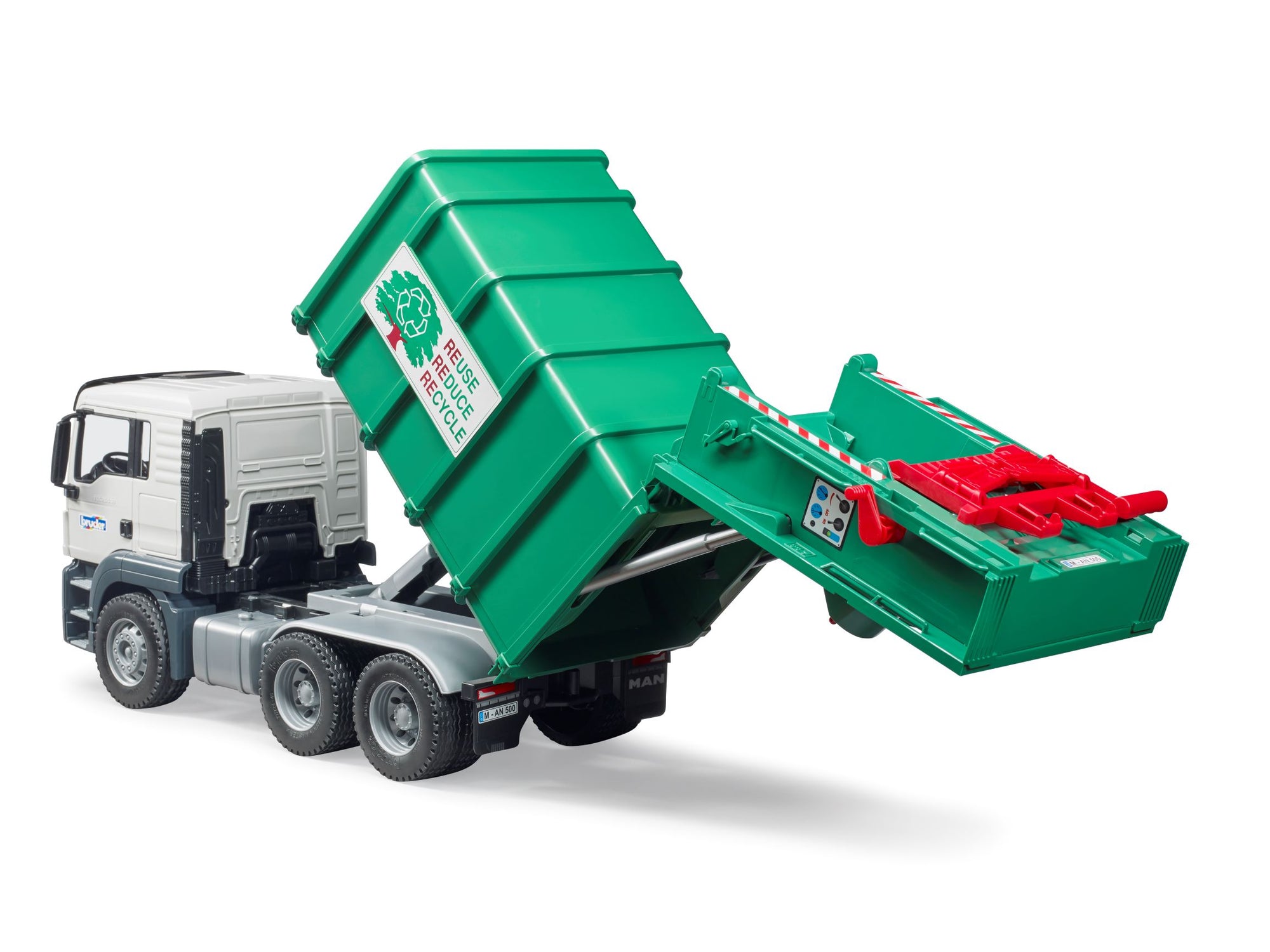 Bruder 03763 Man TGS Rear Loading Garbage Truck (Green) 24.12.8