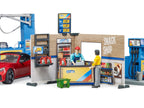 Bruder 62111 bworld Gas Station with Vehicle and Car Wash 24.12.8