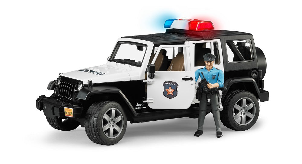 Bruder 02526 Jeep Wrangler Unlimited Rubicon Police Vehicle with Police Office and Equipment 20.12.8