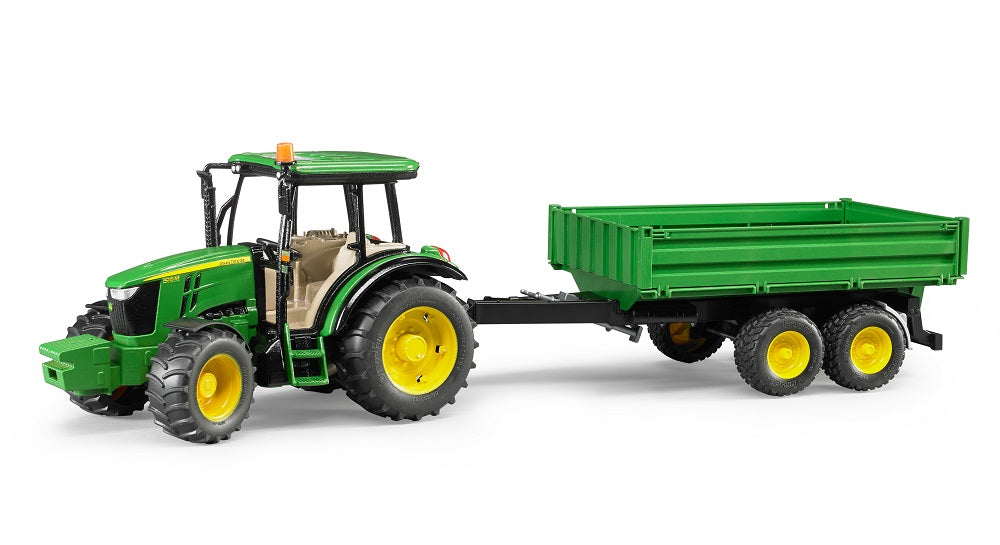 Bruder 09816 John Deere 5115 M with Tipping Trailer