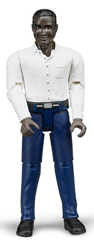 Bruder 60004 Man with Dark Skin Tone and Dark Blue Pants 6.6.6