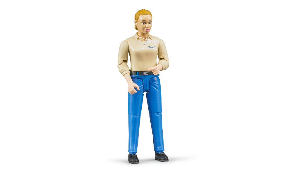 Bruder 60408 Woman with Light Skin Tone and Blue Pants 6.6.6